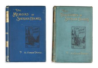 DOYLE, ARTHUR CONAN. The Adventures of Sherlock Holmes * The Memoirs of Sherlock Holmes.